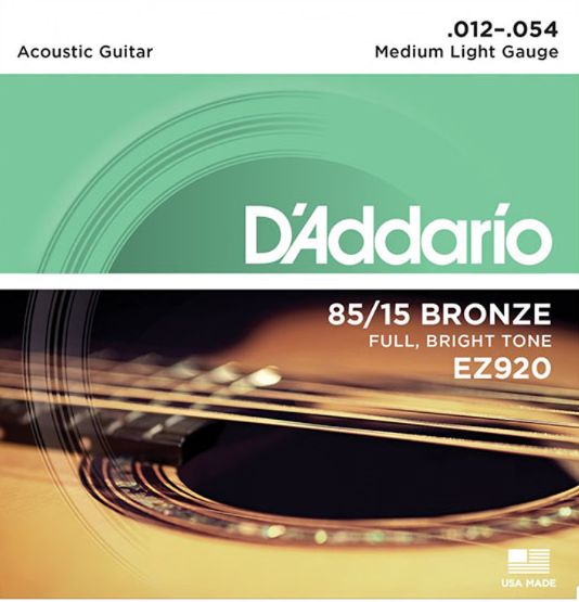 สายกีตาร์โปร่ง D’Addario EZ920 American Bronze