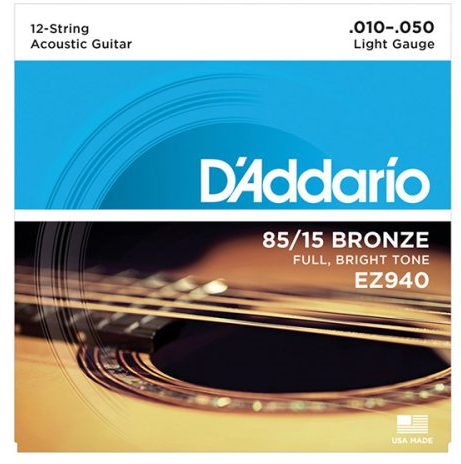 สายกีตาร์โปร่ง D’Addario EZ940 American Bronze